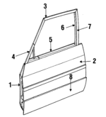10184292 - Body: Door Shell for Oldsmobile: Custom Cruiser Image