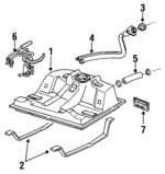 25164143 - Fuel System: Fuel Tank for Buick: Regal | Chevrolet: Lumina, Monte Carlo | Oldsmobile: Cutlass, Cutlass Supreme | Pontiac: Grand Prix Image