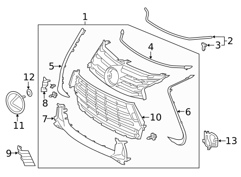 Grille & Components for 2017 Lexus GS350 #0