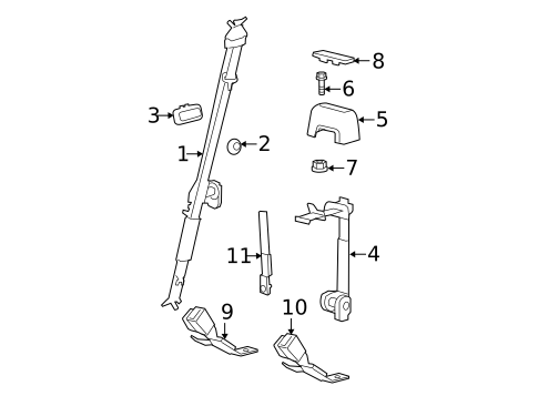 Rear Seat Belts for 2012 Ford F-150 #1