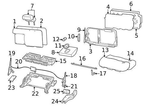 Rear Bench Seat for 2001 Ford Excursion #0
