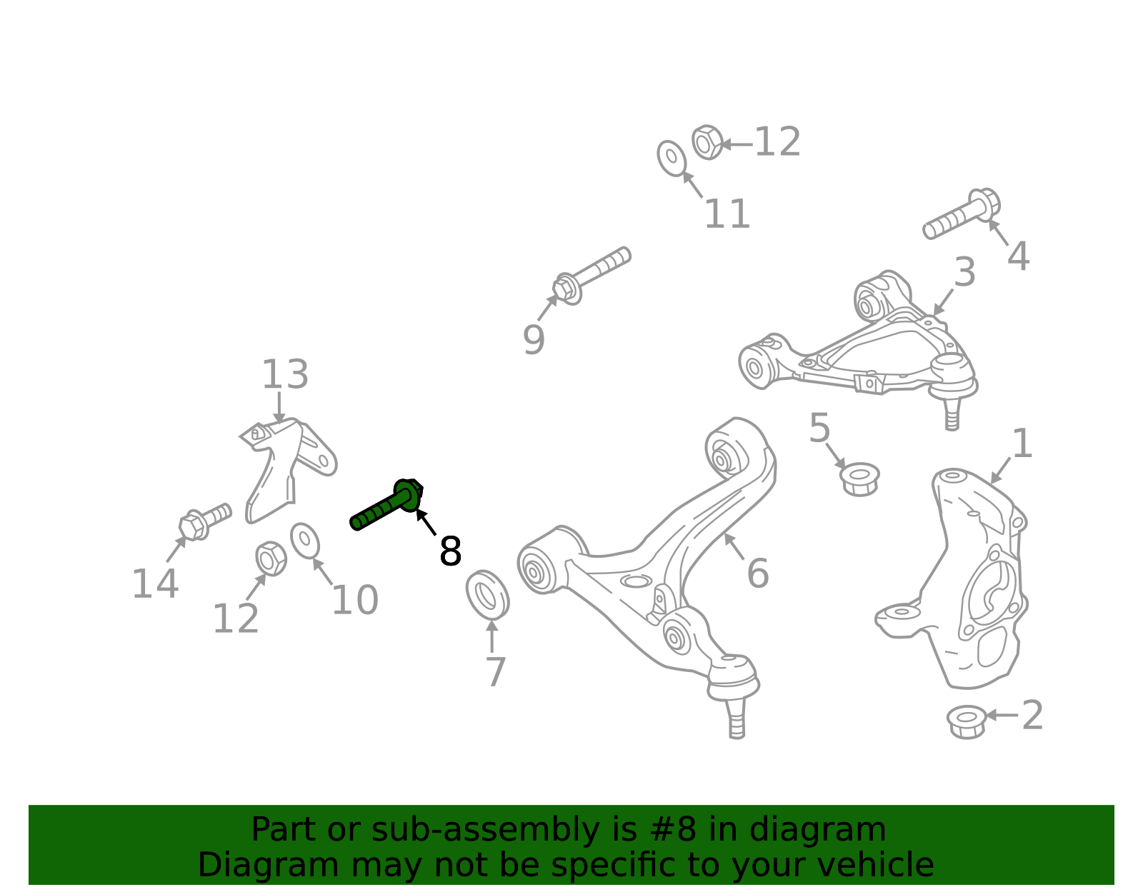 N243-34-66ZA - Lower Control Arm Front Bolt 2016-2025 Mazda MX-5