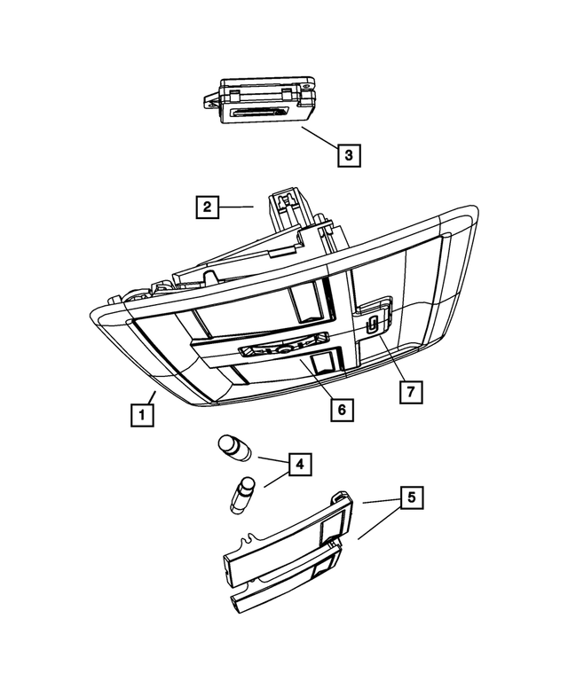 5137535AA - Interior Trim: Map Light Switch for Mopar Image