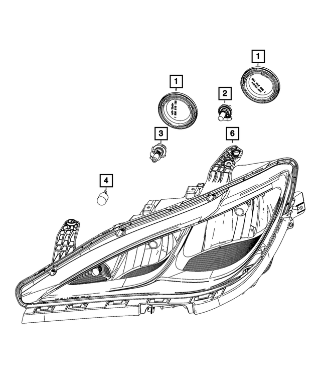 L0PWY24WNA - Electrical: Bulb, Right for Mopar Image