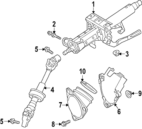 Steering Column Assembly for 2025 Toyota Camry #0