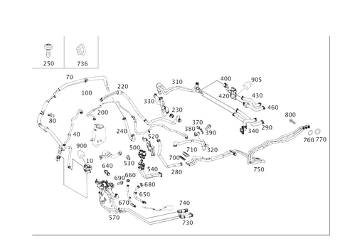 Heating Water Lines for 2016 Mercedes-Benz S550e #0