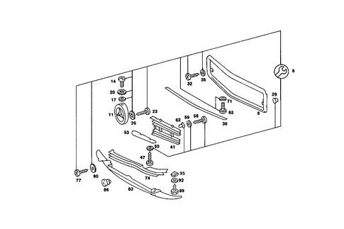 Radiator Grill for 1985 Mercedes-Benz 380SL #1