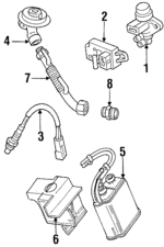 F5AZ9D665B - Emission System: Vapor Canister Bracket for Ford: Crown Victoria | Mercury: Grand Marquis Image