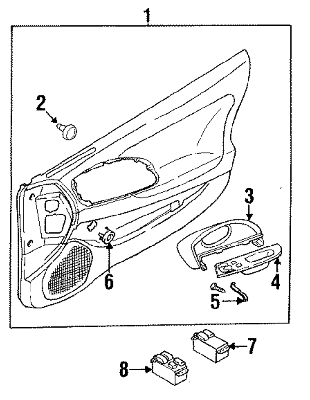 MB608104 - : Door Trim Panel Clip for Mitsubishi Image
