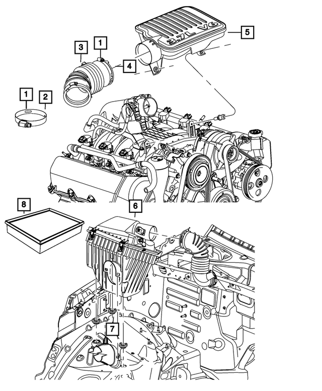 « 4880288AD –  : Epurateur D`air pour Mopar Image »