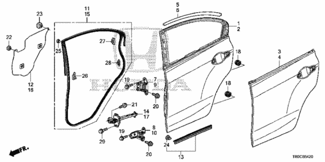 Rear Door Panels for 2015 Honda Civic #0