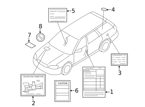 Labels for 2000 Subaru Legacy #0