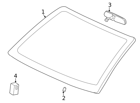 Glass - Windshield for 2000 Saturn LS #5