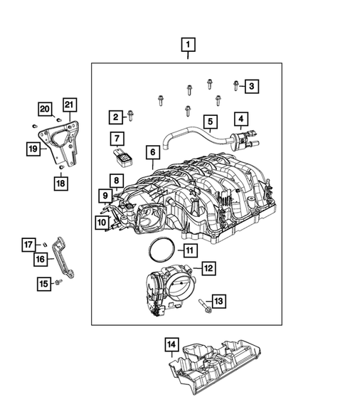 Manifolds and Vacuum Fittings for 2021 Dodge Durango #3