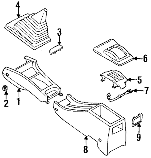 Center Console for 1995 Nissan Sentra #0