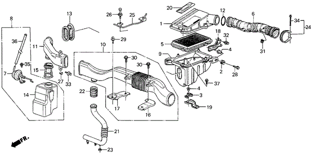 Air Cleaner for 1988 Acura Integra #0