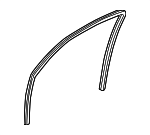 72275S04003 - Body: 1996-2000 Honda - Channel L Front Door Run for Honda: Civic, CR-V Image