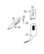 7KF742C1AA - Interior Trim: A Pillar Molding, Right for Mopar Image