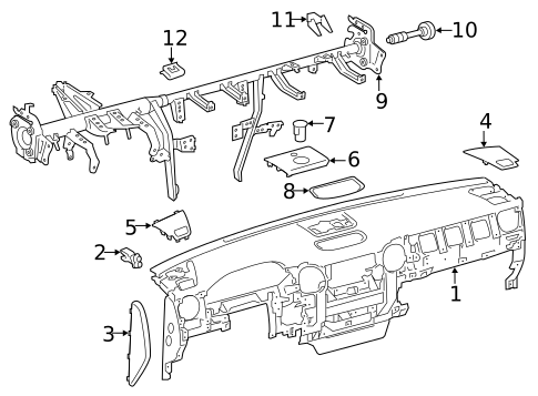 Instrument Panel for 2021 Toyota Tundra #0