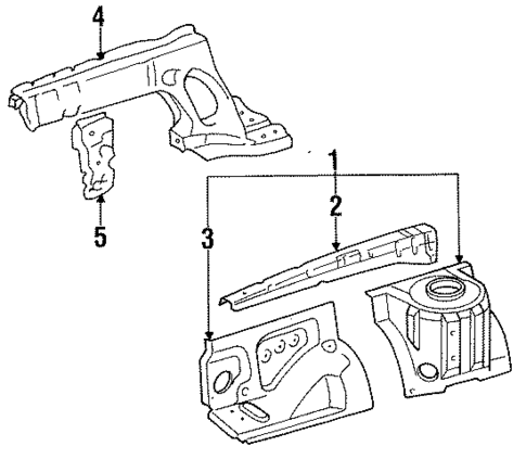 Structural Components & Rails for 1989 Toyota Tercel #1
