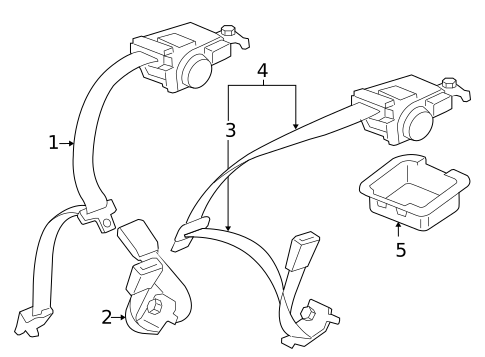 Rear Seat Belts for 2010 Honda Civic #1