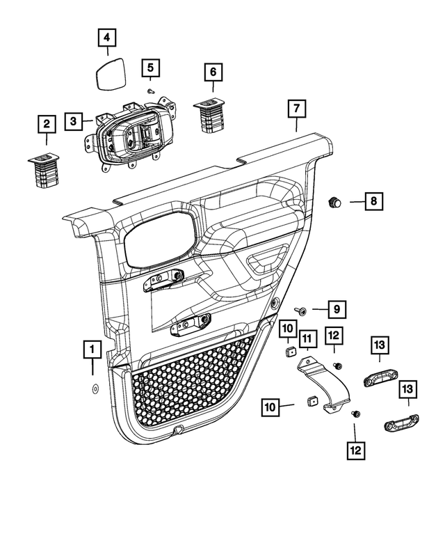 « 68518526AA – Interior Trim : Blocage Rondelle pour Mopar Image »