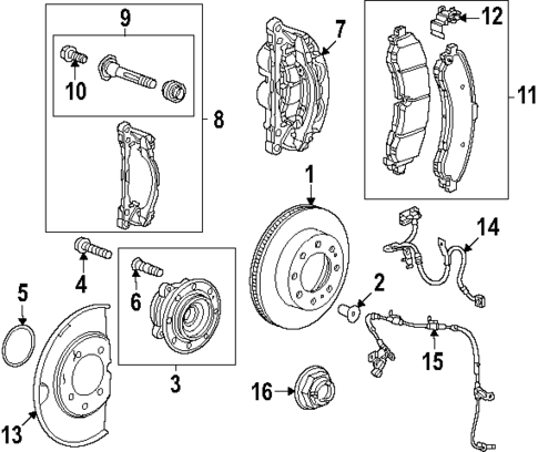 Front Brakes for 2025 Cadillac ESCALADE IQ #0