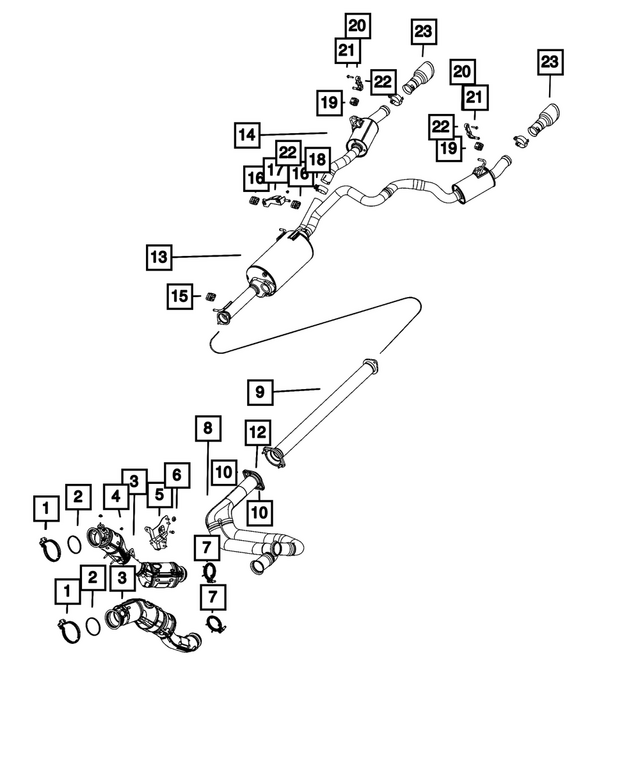 68721161AB - : Exhaust Pipe And Converter for Mopar Image