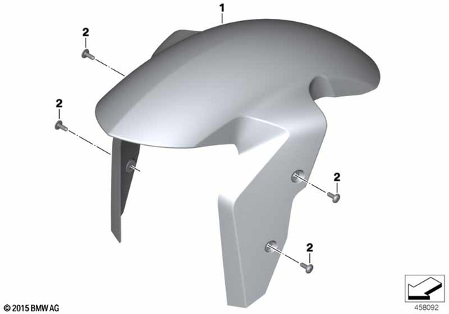 46617715965 - Frame and Mounting Parts: Front Wheel Fender - Rohteil/blank for BMW-Motorrad Image