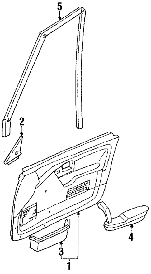 Interior Trim - Front Door for 1988 Nissan Stanza #0