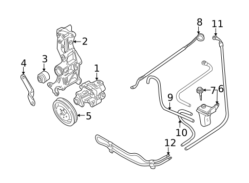 Pump & Hoses for 2001 Audi A4 Quattro #0