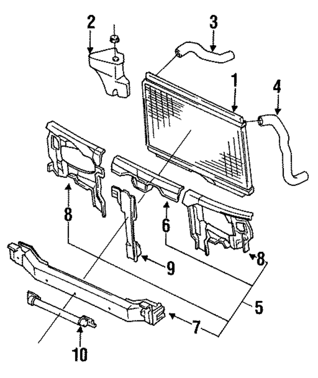 6253078J00 - Cooling System: Lower Tie Bar for Infiniti Image