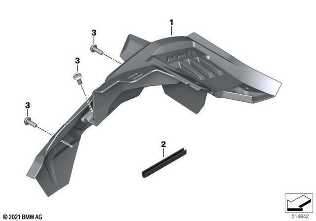 46628558229 - Frame and Mounting Parts: Rear Wheel Cover -  for BMW-Motorrad Image image