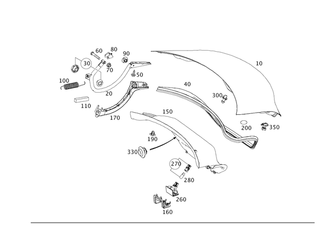 2109900020 - Trunk Lid: Screw for Mercedes-Benz Image image