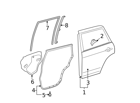 Door & Components for 2007 Toyota RAV4 #0