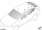 51377416547 - : Side Window, Rigid, Rear Left for BMW Image