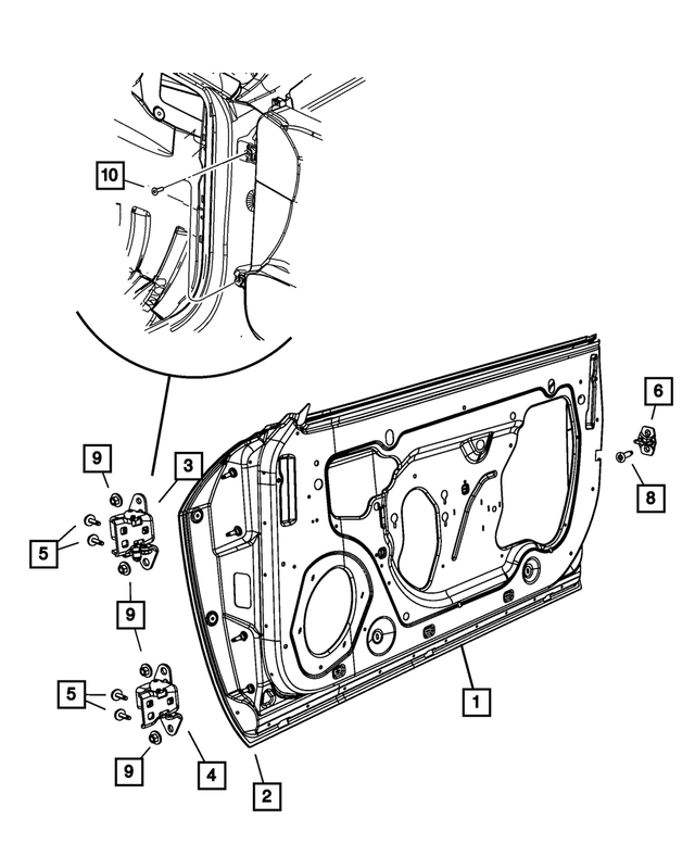 « 6509831AA – Doors, Door Mirrors and Related Parts : Vis, Côté Gauche pour Mopar Image »