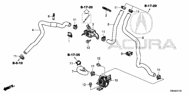 Water Hose - Water Pump for 2018 Acura NSX #0