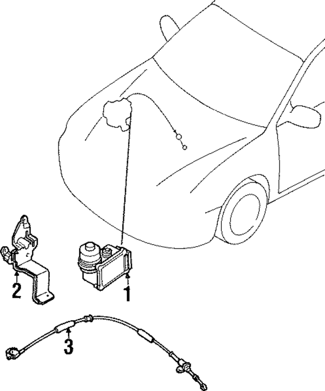 F7CZ9C736AD - Electrical: Cruise Servo Bracket for Ford: Escort | Mercury: Tracer Image