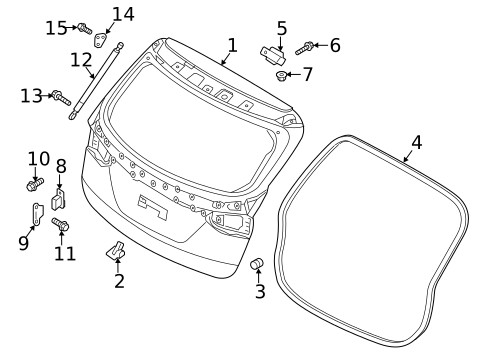 Gate & Hardware for 2017 Hyundai Santa Fe Sport #1