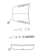 68045029AA - Exterior Ornamentation: Hemi Decal for Dodge: Charger Image