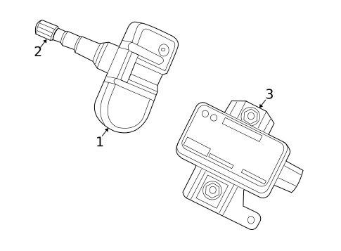 Tire Pressure Monitor Components for 2012 Ram 2500 #0