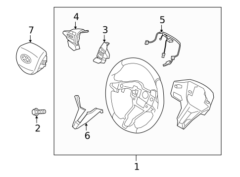 Steering Wheel & Trim for 2019 Hyundai Veloster N #0