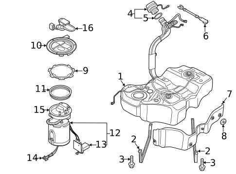 Fuel System Components for 2015 Volkswagen CC #2