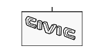 75722TBGA00 - Body: Nameplate for Honda: Civic Image image