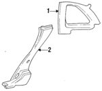 F24Y5452018ACR - Body: Upper Quarter Trim for Mercury: Sable Image