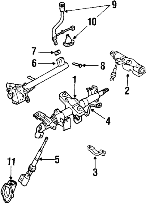 Steering Column Components for 2002 Mercury Villager #0