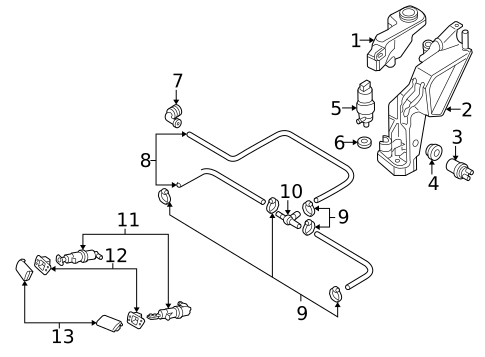 Washer Components for 2007 Audi A4 Quattro #0
