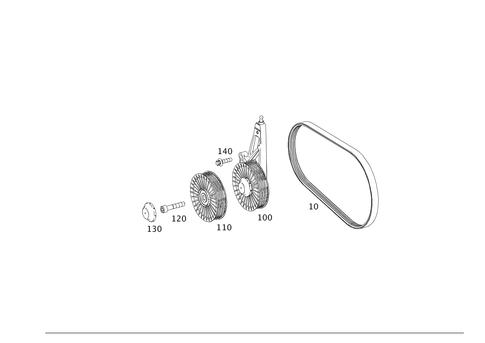 V-Belt, Belt Tensioner, Guide Pulley for 2016 Mercedes-Benz E250 #0