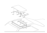 1247820224 - Electric Sliding/Lifting Roof: Rail for Mercedes-Benz: 190, 190D, 190E, 200, 200D, 300CE, 300D, 300E, 300TD, 300TE, C220, C230, C280, C43 AMG, E420, E430 Image